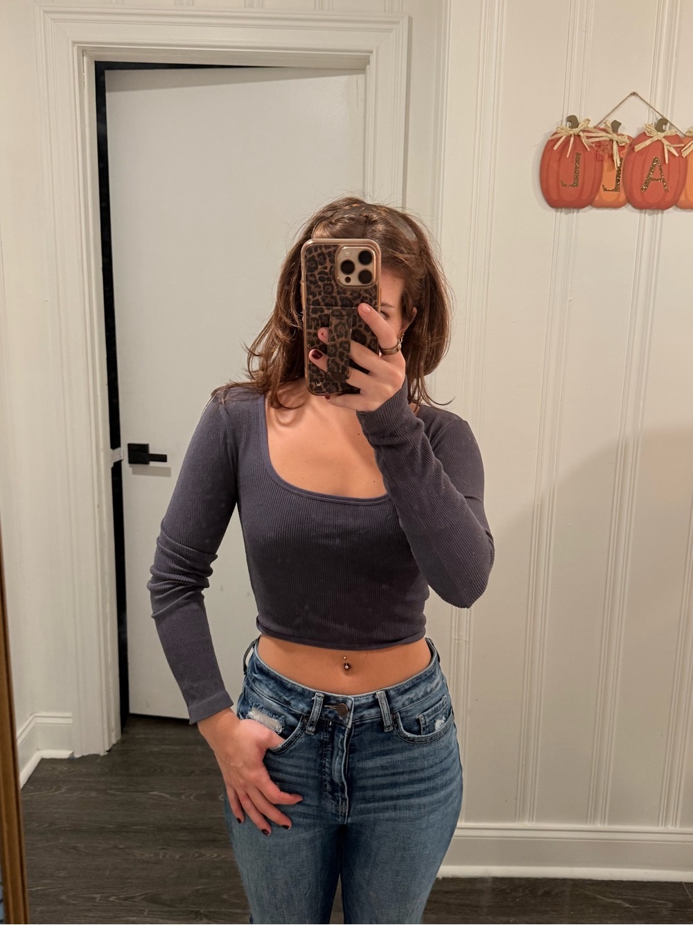 Long Sleeve Top Backless